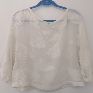 Wilfred white sheer viscose blouse - large